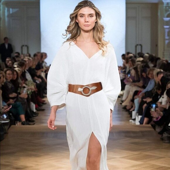 Wide Leather Belt Buckle - Picture 2 of 4